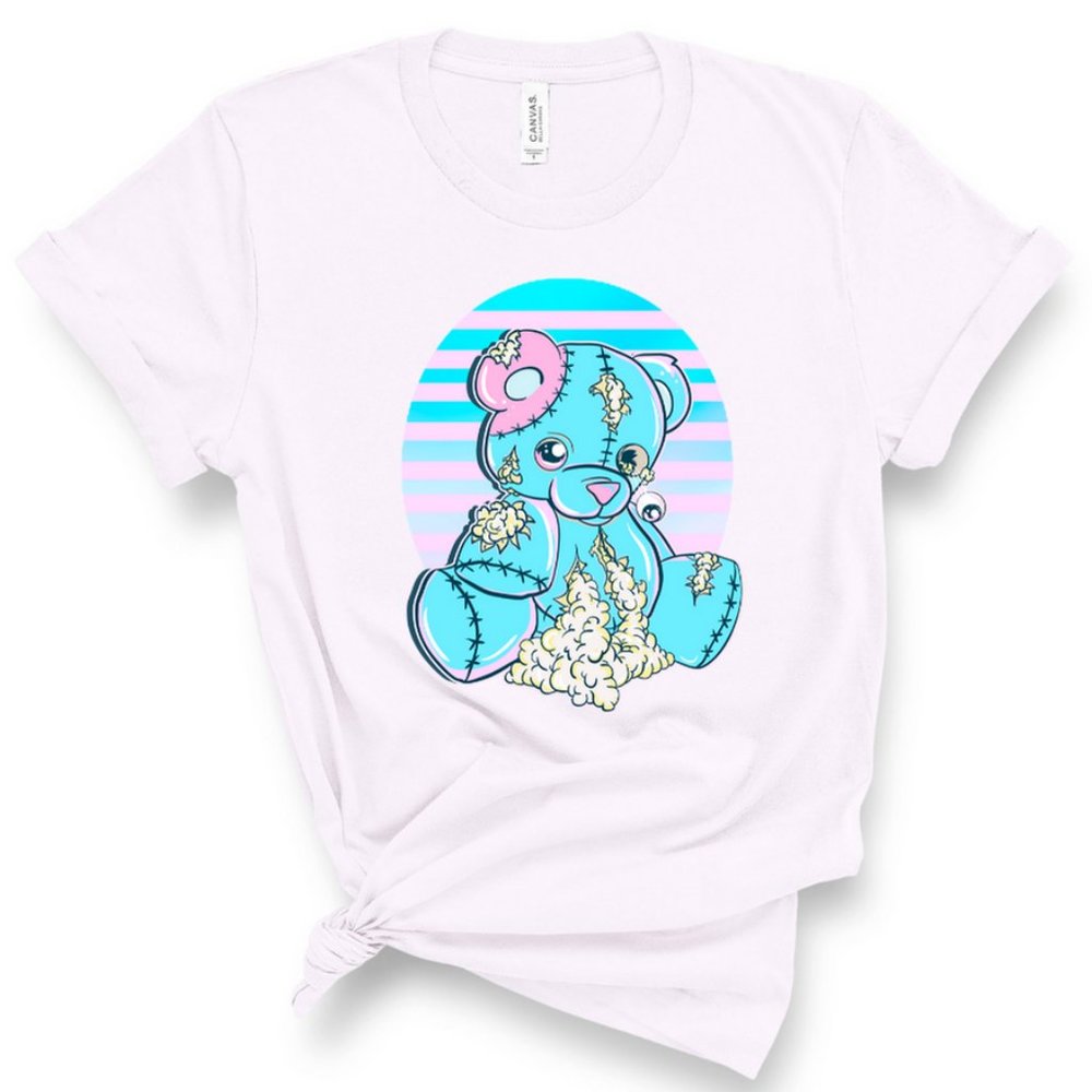 Kawaii Pastel Goth Bear Graphic Tee